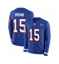 Youth Buffalo Bills #15 John Brown Limited Royal Blue Therma Long Sleeve Football Jersey