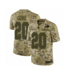 Men's Buffalo Bills #20 Frank Gore Limited Camo 2018 Salute to Service Football Jersey