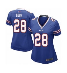 Women's Buffalo Bills #28 Frank Gore Game Royal Blue Team Color Football Jersey