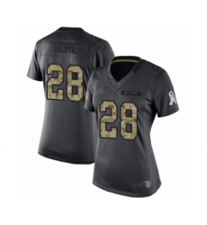 Women's Buffalo Bills #28 Frank Gore Limited Black 2016 Salute to Service Football Jersey