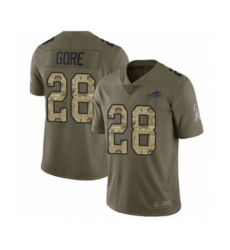 Youth Buffalo Bills #28 Frank Gore Limited Olive Camo 2017 Salute to Service Football Jersey