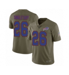 Youth Buffalo Bills #26 Devin Singletary Limited Olive 2017 Salute to Service Football Jersey