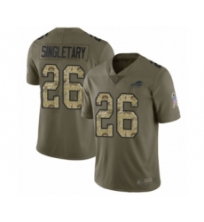 Youth Buffalo Bills #26 Devin Singletary Limited Olive Camo 2017 Salute to Service Football Jersey