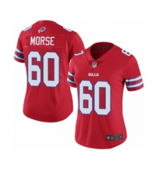 Women's Buffalo Bills #60 Mitch Morse Limited Red Rush Vapor Untouchable Football Jersey