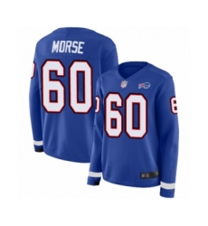 Women's Buffalo Bills #60 Mitch Morse Limited Royal Blue Therma Long Sleeve Football Jersey