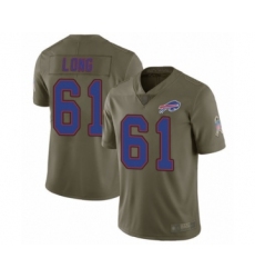 Youth Buffalo Bills #61 Spencer Long Limited Olive 2017 Salute to Service Football Jersey