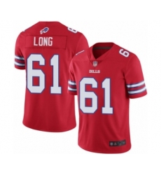 Youth Buffalo Bills #61 Spencer Long Limited Red Rush Vapor Untouchable Football Jersey