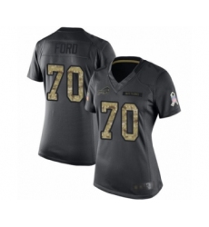 Women's Buffalo Bills #70 Cody Ford Limited Black 2016 Salute to Service Football Jersey