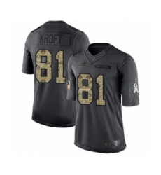 Men's Buffalo Bills #81 Tyler Kroft Limited Black 2016 Salute to Service Football Jersey