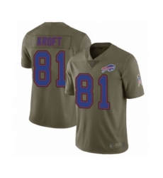 Men's Buffalo Bills #81 Tyler Kroft Limited Olive 2017 Salute to Service Football Jersey