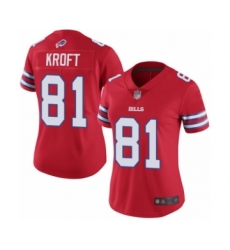 Women's Buffalo Bills #81 Tyler Kroft Limited Red Rush Vapor Untouchable Football Jersey