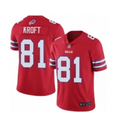 Youth Buffalo Bills #81 Tyler Kroft Limited Red Rush Vapor Untouchable Football Jersey
