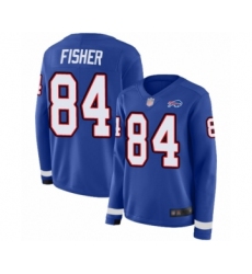 Women's Buffalo Bills #84 Jake Fisher Limited Royal Blue Therma Long Sleeve Football Jersey