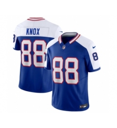Men's Nike Buffalo Bills #88 Dawson Knox Blue White 2023 F.U.S.E. Throwback Vapor Untouchable Limited Football Stitched Jersey