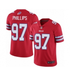 Men's Buffalo Bills #97 Jordan Phillips Limited Red Rush Vapor Untouchable Football Jersey