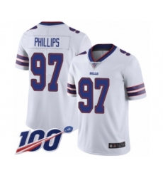 Men's Buffalo Bills #97 Jordan Phillips White Vapor Untouchable Limited Player 100th Season Football Jersey