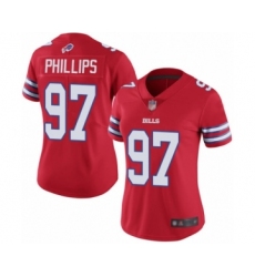 Women's Buffalo Bills #97 Jordan Phillips Limited Red Rush Vapor Untouchable Football Jersey
