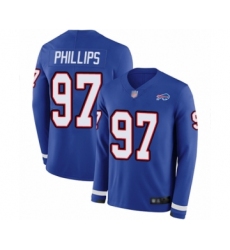 Youth Buffalo Bills #97 Jordan Phillips Limited Royal Blue Therma Long Sleeve Football Jersey