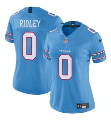 Women's Tennessee Titans #0 Calvin Ridley Light Blue 2026 F.U.S.E. Vapor Limited Stitched Football Jersey(Run Small)
