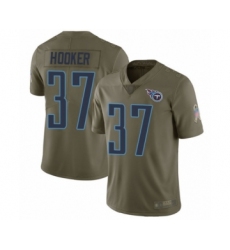 Men's Tennessee Titans #37 Amani Hooker Limited Olive 2017 Salute to Service Football Jersey