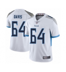 Men's Tennessee Titans #64 Nate Davis White Vapor Untouchable Limited Player Football Jersey