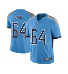 Youth Tennessee Titans #64 Nate Davis Light Blue Alternate Vapor Untouchable Limited Player Football Jersey