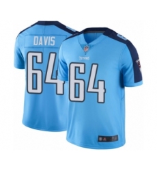 Youth Tennessee Titans #64 Nate Davis Limited Light Blue Rush Vapor Untouchable Football Jersey