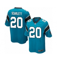 Men's Carolina Panthers #20 Jordan Scarlett Game Blue Alternate Football Jersey