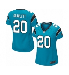 Women's Carolina Panthers #20 Jordan Scarlett Game Blue Alternate Football Jersey