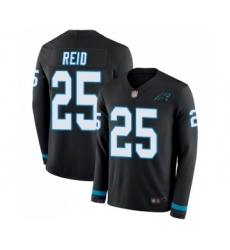Men's Carolina Panthers #25 Eric Reid Limited Black Therma Long Sleeve Football Jersey