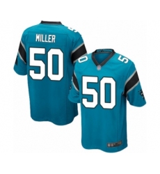 Men's Carolina Panthers #50 Christian Miller Game Blue Alternate Football Jersey