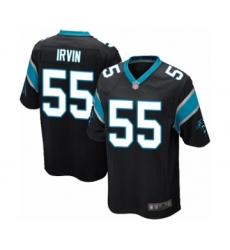 Men's Carolina Panthers #55 Bruce Irvin Game Black Team Color Football Jersey