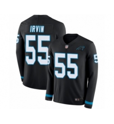 Men's Carolina Panthers #55 Bruce Irvin Limited Black Therma Long Sleeve Football Jersey