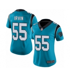 Women's Carolina Panthers #55 Bruce Irvin Limited Blue Rush Vapor Untouchable Football Jersey
