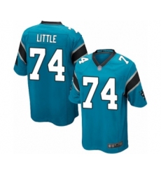Men's Carolina Panthers #74 Greg Little Game Blue Alternate Football Jersey