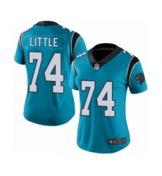 Women's Carolina Panthers #74 Greg Little Limited Blue Rush Vapor Untouchable Football Jersey