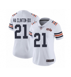 Women's Chicago Bears #21 Ha Clinton-Dix White 100th Season Limited Football Jersey