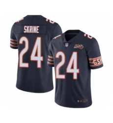Men's Chicago Bears #24 Buster Skrine Navy Blue Team Color 100th Season Limited Football Jersey