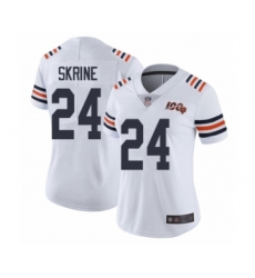 Women's Chicago Bears #24 Buster Skrine White 100th Season Limited Football Jersey