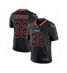 Men's Chicago Bears #32 David Montgomery Limited Lights Out Black Rush Football Jersey
