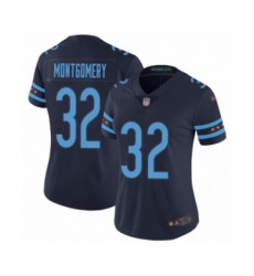 Women's Chicago Bears #32 David Montgomery Limited Navy Blue City Edition Football Jersey