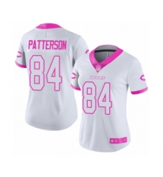 Women's Chicago Bears #84 Cordarrelle Patterson Limited White Pink Rush Fashion Football Jersey