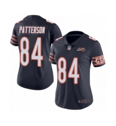 Women's Chicago Bears #84 Cordarrelle Patterson Navy Blue Team Color 100th Season Limited Football Jersey