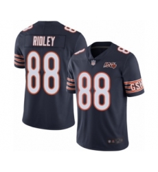 Men's Chicago Bears #88 Riley Ridley Navy Blue Team Color 100th Season Limited Football Jersey