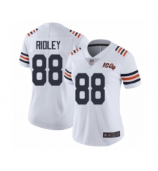 Women's Chicago Bears #88 Riley Ridley White 100th Season Limited Football Jersey
