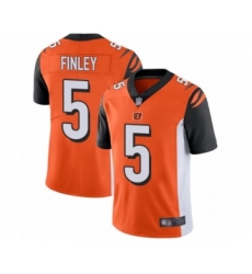 Men's Cincinnati Bengals #5 Ryan Finley Orange Alternate Vapor Untouchable Limited Player Football Jersey