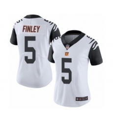 Women's Cincinnati Bengals #5 Ryan Finley Limited White Rush Vapor Untouchable Football Jersey