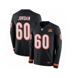 Men's Cincinnati Bengals #60 Michael Jordan Limited Black Therma Long Sleeve Football Jersey