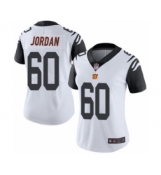 Women's Cincinnati Bengals #60 Michael Jordan Limited White Rush Vapor Untouchable Football Jersey