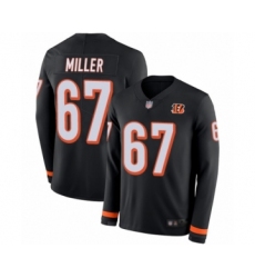 Men's Cincinnati Bengals #67 John Miller Limited Black Therma Long Sleeve Football Jersey